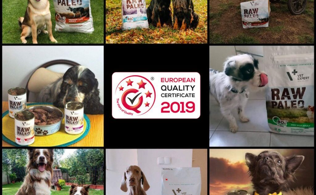 Linia de hrană pentru animale RAW PALEO a fost distinsă cu Certificatul European de Calitate